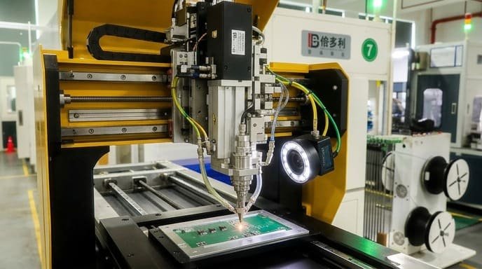 Automatic NTC chip welding machine for ESS temperature sensors