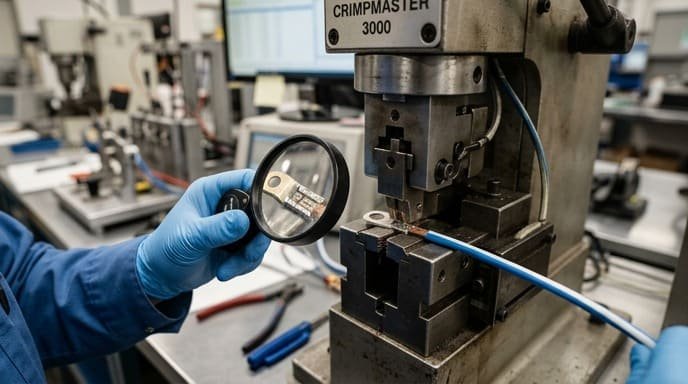 Automated terminal crimping process inspection