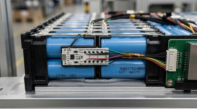 Battery module NTC sensor for cell-level temperature in ESS packs