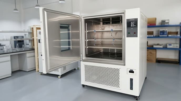 Constant temperature and humidity test chamber for damp heat reliability testing