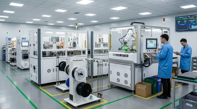 ESS dedicated automated welding production line for NTC sensors