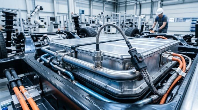 EV battery temperature sensing