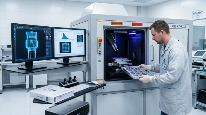 Industrial X-ray machine for NTC thermistor internal structure inspection