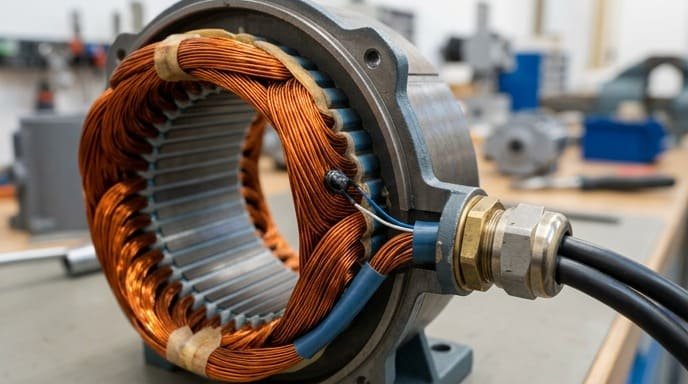 Motor and charger temperature sensing