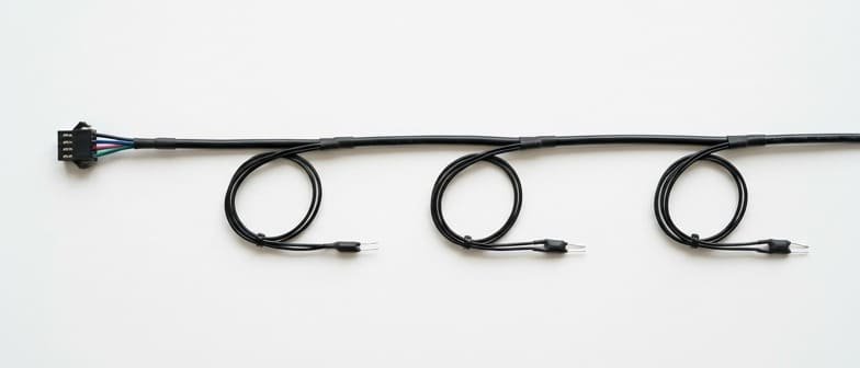 Multi-point NTC temperature sensor harness with multiple sensing points