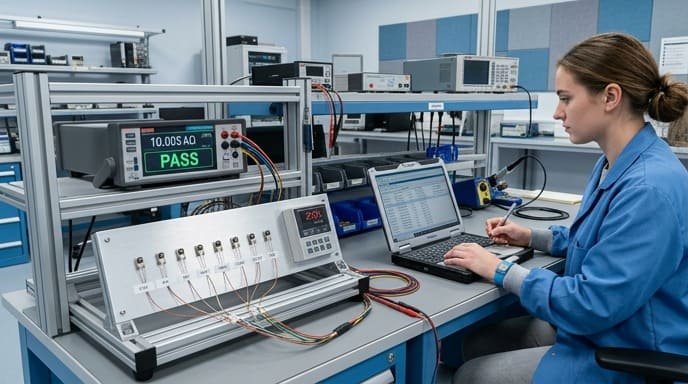 NTC resistance value testing and verification