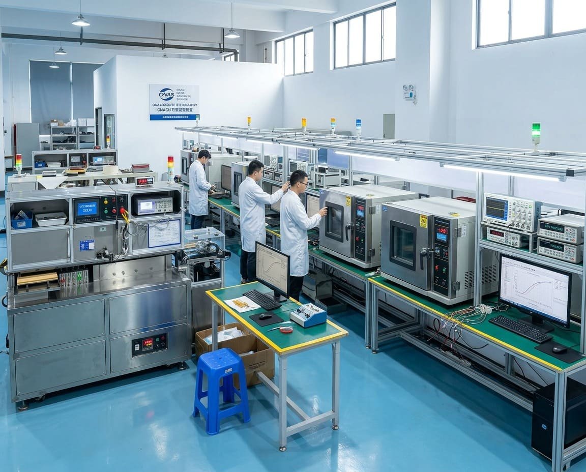 BeiDuoli in-house NTC sensor testing laboratory with CNAS accreditation