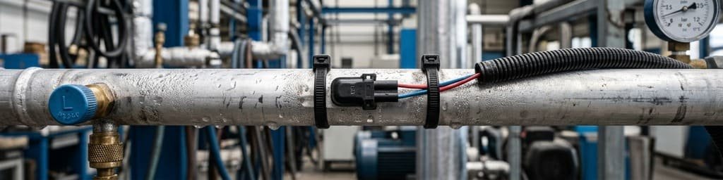 Cabin HVAC refrigerant pipe temperature sensing for EV climate control